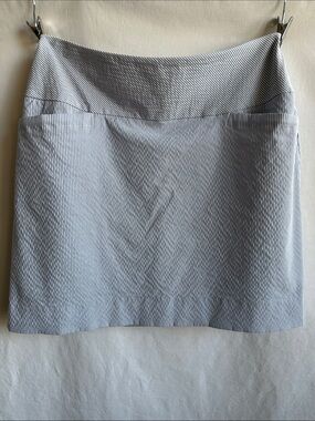 S.C. & Co. blue and white pinstripe skort, size L